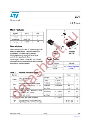 Z0103MA 2AL2 datasheet  